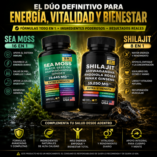 Kit Shilajit Sea Moss 60 Cap 2 Pcs