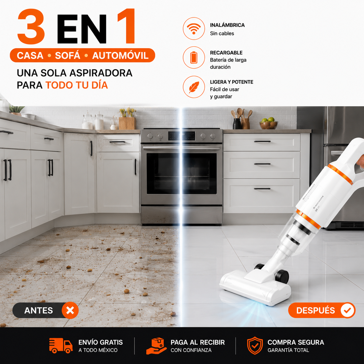 CleanVac | Adios Suciedad Aspiradora 3 - 1