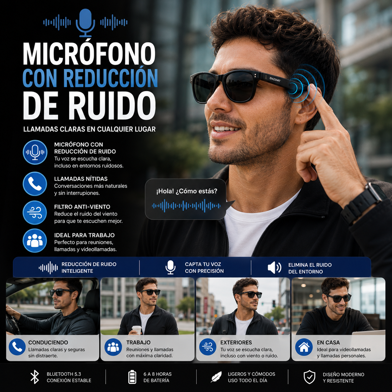 AudioLens|Lentes Inteligentes Bluetooth