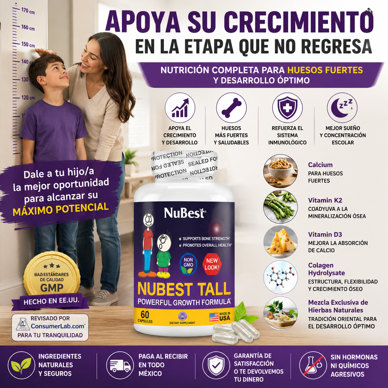 Suplemento NuBest Tall 60 capsulas