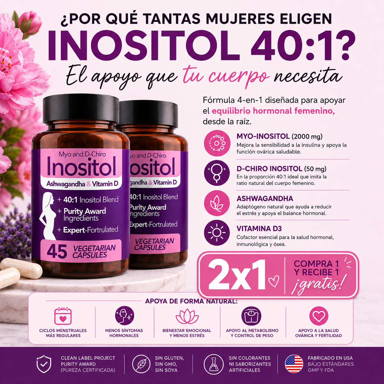 Inositol Myo and D-Chiro
