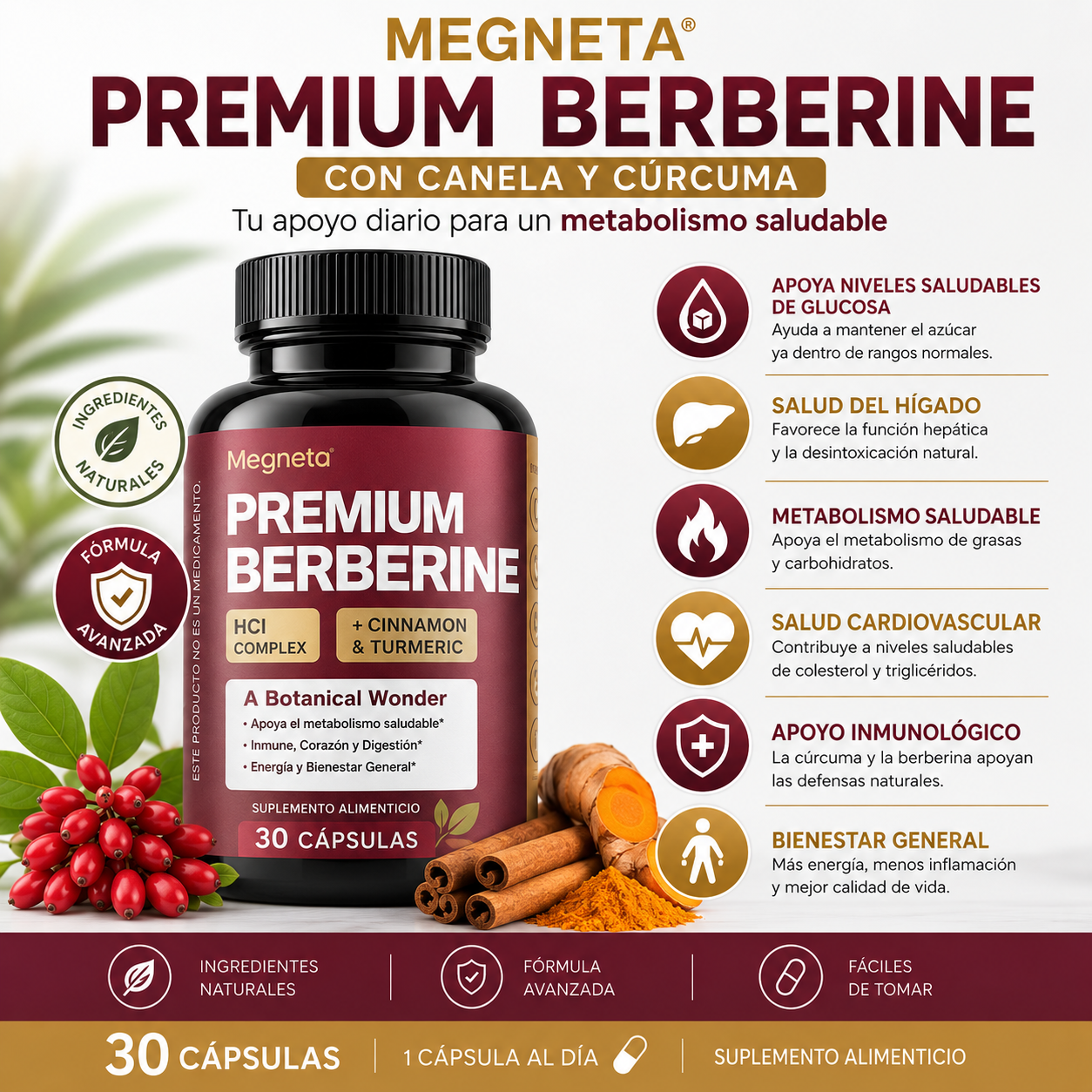 Suplemento Berberina Premium Megneta