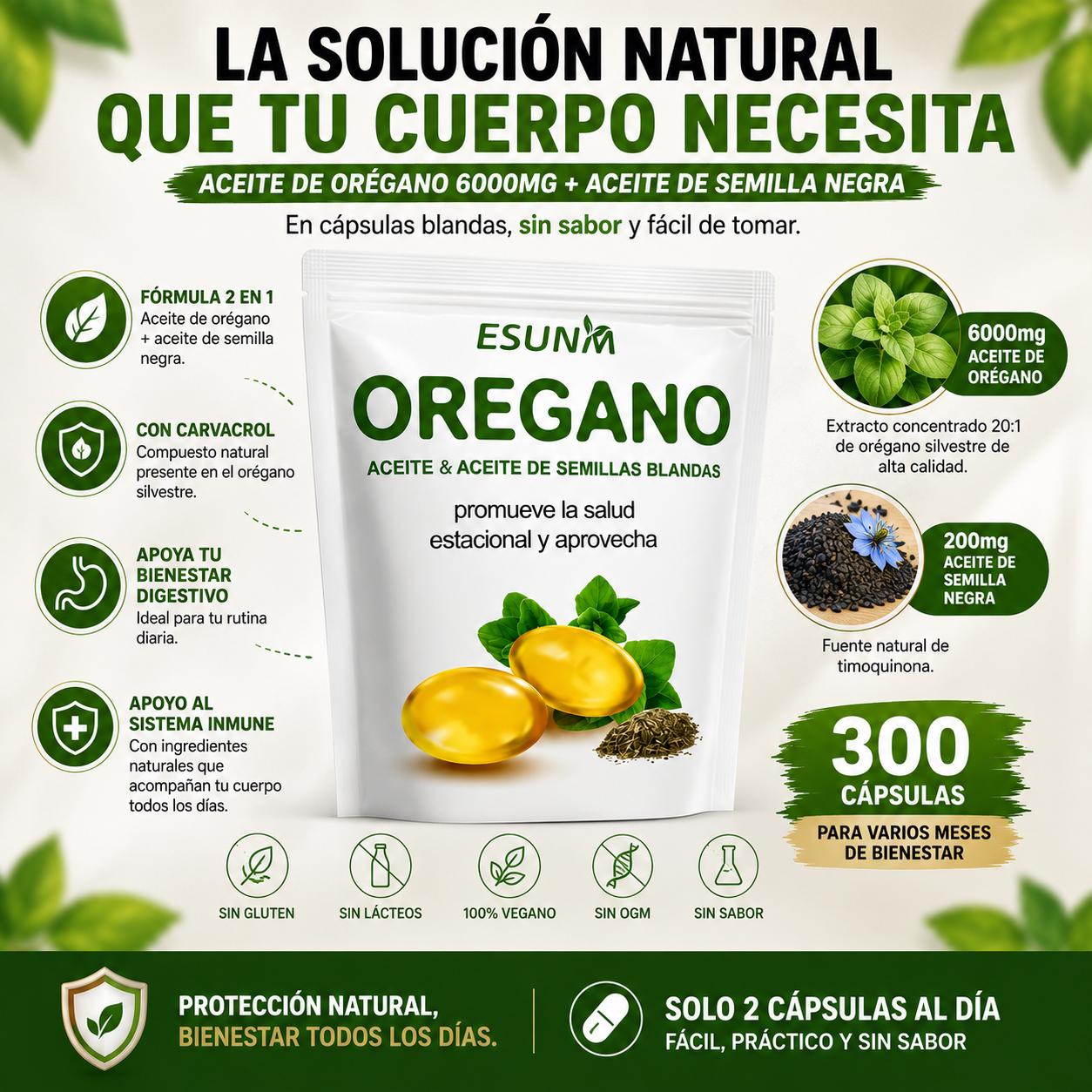 Aceite Oregano|Cuerpo Saludable